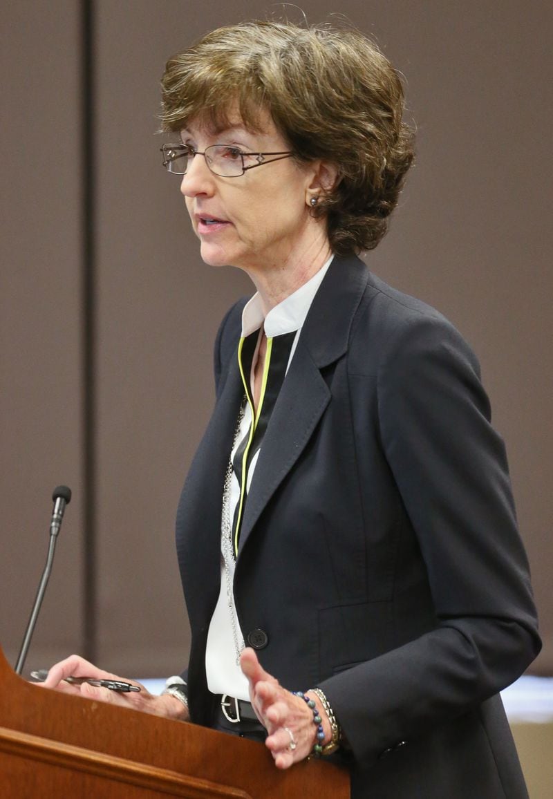  Nov. 7, 2013 - Atlanta - Jane Robbins spoke against Common Core during the public comment period at a state board of education meeting. BOB ANDRES/BANDRES@AJC.COM