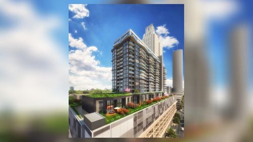 A $125 million high rise with a rooftop lounge is set to open in downtown Atlanta as early as 2021, Invest Atlanta, the city’s economic development agency, announced Wednesday.