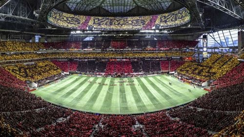Atlanta United fans at Mercedes-Benz Stadium Sunday unveiled a memorable tifo.