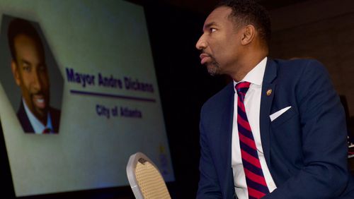 On Monday, Jan. 24, 2022, Atlanta Mayor Andre Dickens participated in the Georgia Municipal Association's annual Cities United Summit. Dickens introduced Gov. Brian Kemp at the event before Kemp addressed Georgia's city leaders. (City of Atlanta)
