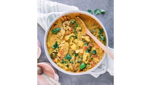Vegetable Chicken Curry is a recipe published in “Buck Naked Kitchen: Radiant and Nourishing Recipes to Fuel Your Health Journey” by Kirsten Buck (Houghton Mifflin Harcourt, $28).