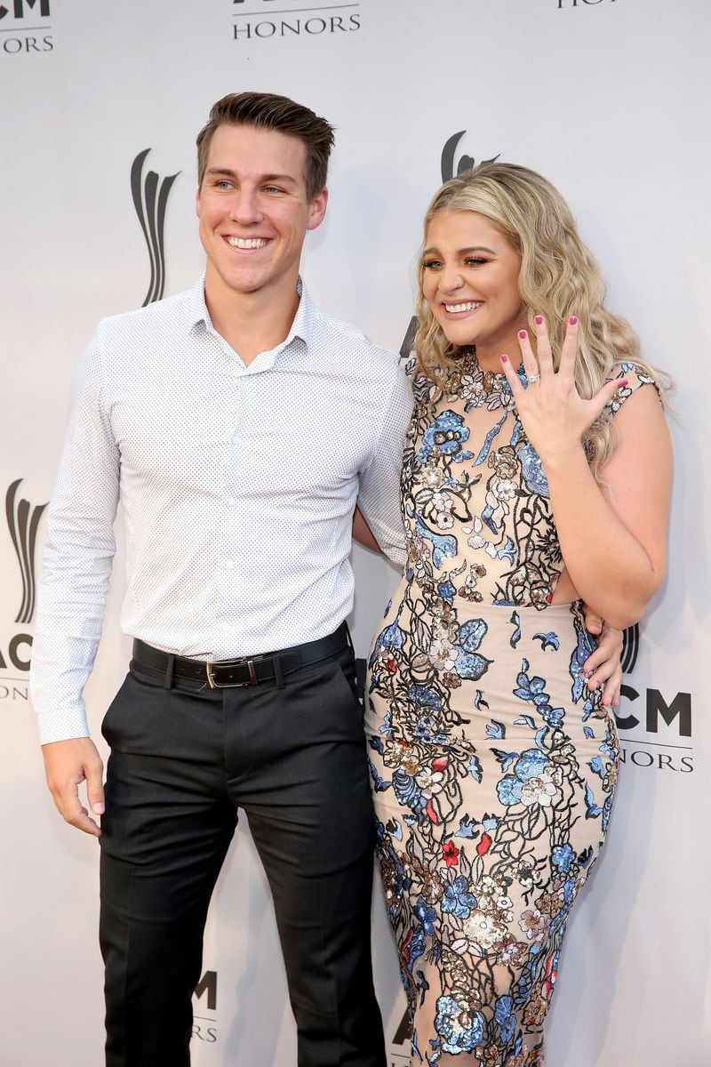 NASHVILLE, TN - AUGUST 22:  Alex Hopkins and Lauren Alaina (R) attend the 12th Annual ACM Honors at Ryman Auditorium on August 22, 2018 in Nashville, Tennessee.  (Photo by Terry Wyatt/Getty Images for ACM)