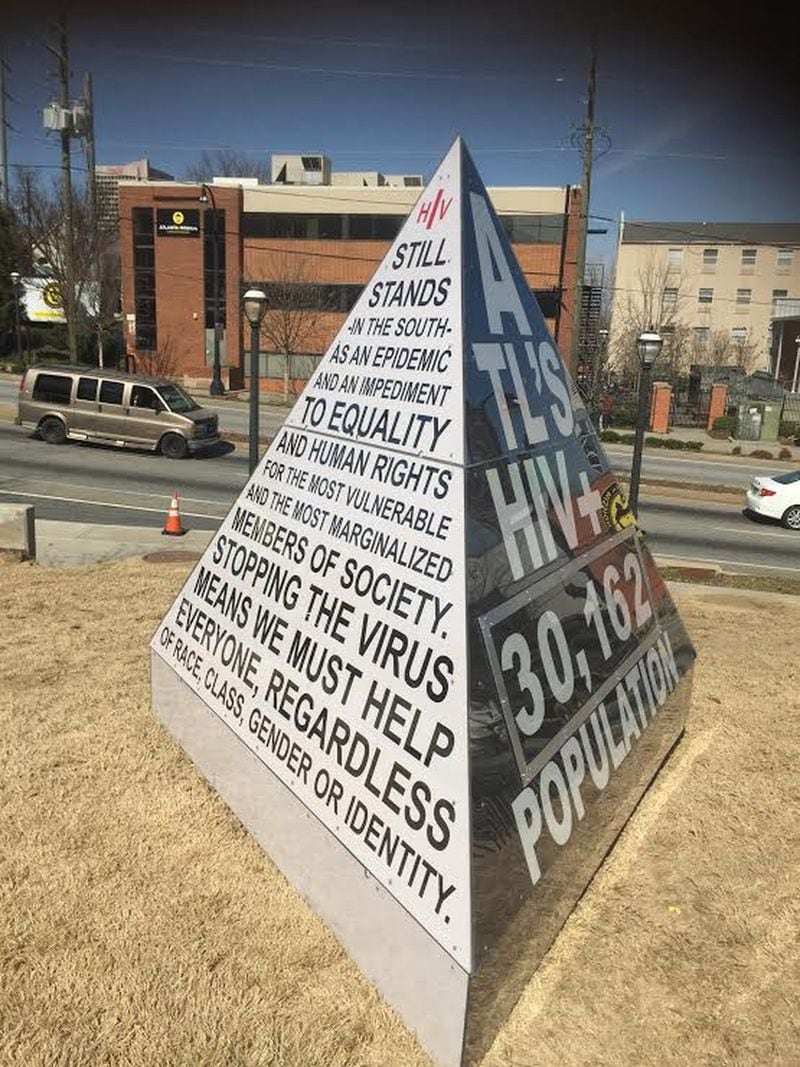 Matthew Terrell, a 31-year-old artist, writer and HIV activist, is behind a new piece of public art called “Atlanta’s HIV+ Population Now,” designed to bring awareness to the ever-growing HIV population. “The object itself is not the art,” Terrell said. “It’s the conversation.” CONTRIBUTED
