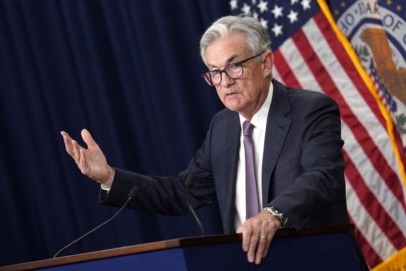 Federal Reserve Chairman Jerome Powell speaks at a news conference following the conclusion of the Federal Open Market Committee meeting in Washington, D.C., on Sept. 21, 2022. (Yuri Gripas/Abaca Press/TNS)