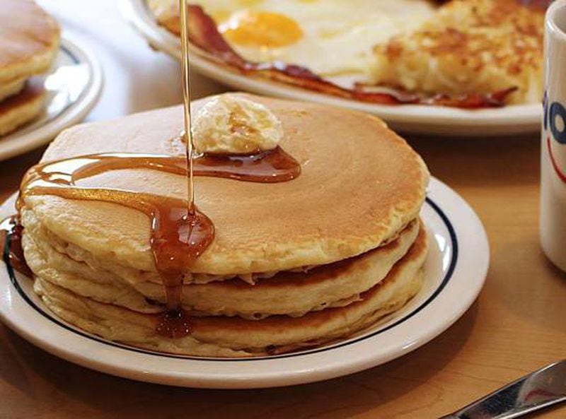 Pancakes are among the free meals offered to children, ages 8 and under, 4-8 p.m. Mondays to Wednesdays at IHOP.