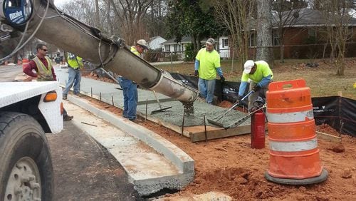 Preliminary work for sidewalk construction is scheduled to begin March 5 along Hillcrest Road between Indian Trail and Burns roads in Lilburn. Courtesy City of Lilburn