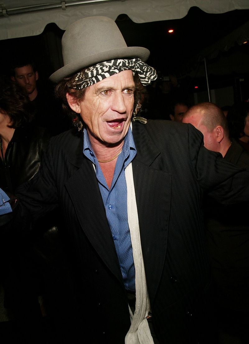 NEW YORK - OCTOBER 29:  Musician Keith Richards arrives at The Rolling Stones "Four Flicks"  DVD launch celebration at Capitale, October 29, 2003 in New York City.(Photo by Evan Agostini/Getty Images)