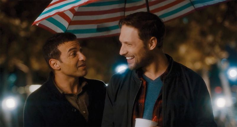 Haaz Sleiman (left) and Michael Cassidy star in Mike Mosallam's delightful and unexpected rom-com, "Breaking Fast." The film tackles gay life in a way rarely seen on film: through the perspective of an out, gay, Arab, Muslim man. Courtesy of Mike Mosallam