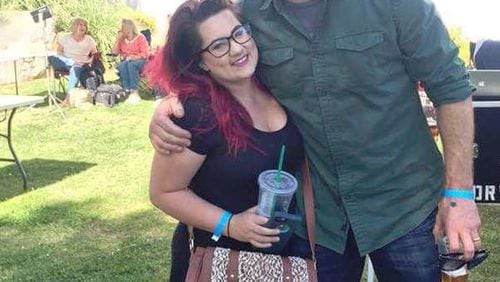 Chris Pratt and his new friend Ashely Mayo-Barber at the Fayette Kiwanis Beer and Wine Festival.