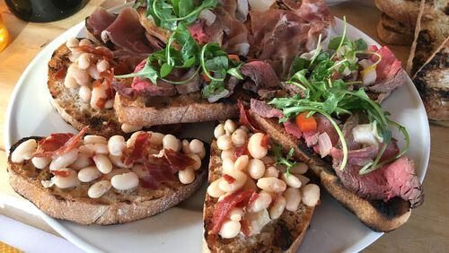 Bruschetta, the perfect holiday appetizer, made simple by Lidia Bastianich at Lidia’s restaurant in Kansas City, Mo. (Tammy Ljungblad/Kansas City Star/TNS)