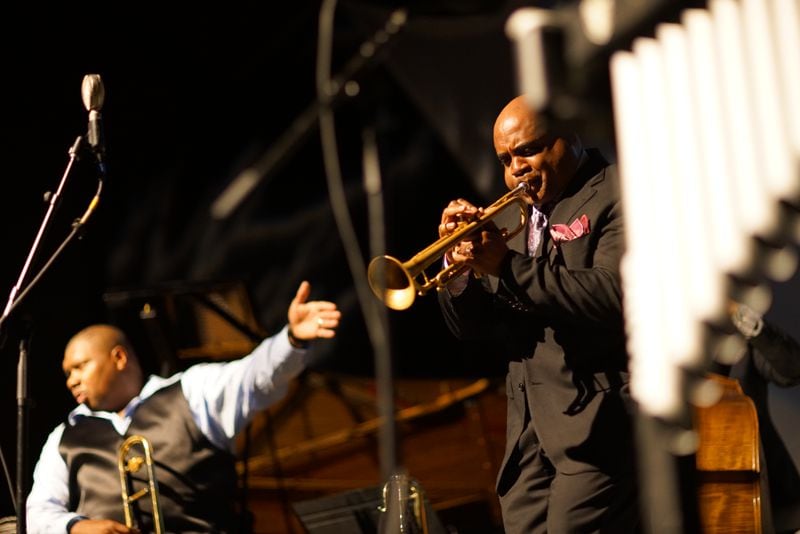 Over its 35-year history, the Savannah Music Festival has featured artists such as Wycliffe Gordon (left) and Terell Stafford. (Photo by Elizabeth Leitzell/Savannah Music Festival)