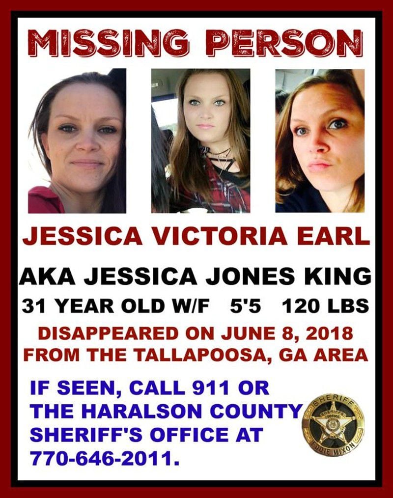 Jessica Earl has been missing since June 8. (Credit: Haralson County Sheriff’s Office)