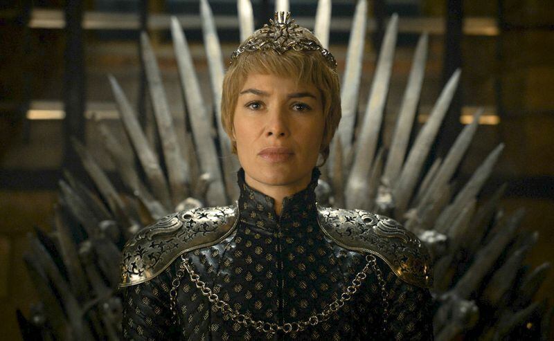 In this image released by HBO, Lena Headey appears in a scene from “Game of Thrones.” Game of Thrones and Veep are among the top contenders for the 68th prime-time Emmy Award nominations. The shows claimed the top drama and comedy series prizes at last years Emmy ceremony. (HBO via AP)