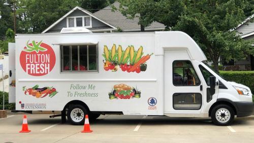Fulton County in partnership with the University of Georgia Extension Service offers the Fulton Fresh Mobile Market to communities designated as food deserts. (Courtesy UGA Fulton County Extension)