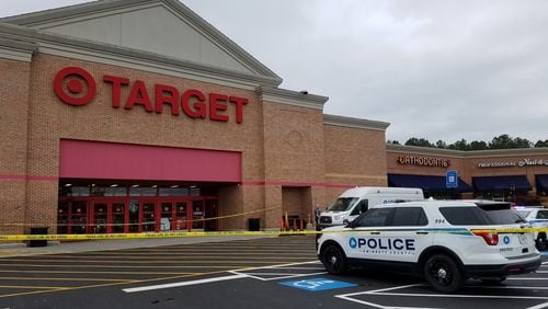 One person was injured during a shooting inside a Target on Lawrenceville-Suwanee Road in Gwinnett County on Saturday.