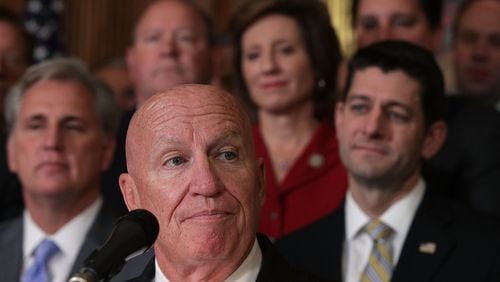 U.S. House Ways and Means Committee Chairman Rep. Kevin Brady, R-Texas, speaks during an event at the Capitol to celebrate the passing of the tax reform bill Nov. 16, 2017 in Washington, DC. (Photo by Alex Wong/Getty Images)