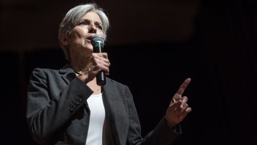Green Party presidential candidate Jill Stein speaks at an event during the 2016 presidential campaign. Stein had to run in Georgia as a write-in candidate after the Green Party fell about 1,500 signatures short of the amount a federal district judge set after ruling the state’s previous standard was too high. (AUSTIN AMERICAN-STATESMAN / RODOLFO GONZALEZ)
