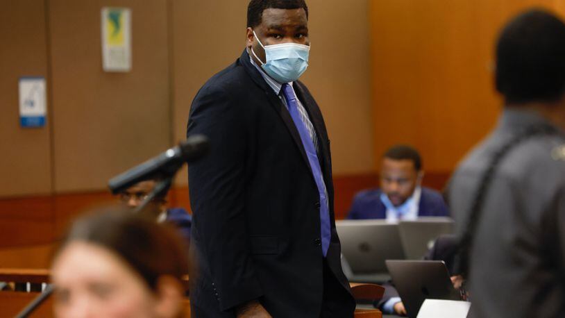 Christian Eppinger, a defendant in YSL/Young Thug trial appears in court for jury selection at Fulton County Courthouse on Jan. 4, 2023. (Natrice Miller/The Atlanta Journal-Constitution/TNS)