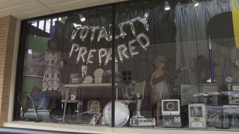 A business has a sign “Totality Prepared” on display ahead of the solar eclipse in Waxahachie, Texas on Saturday, April 6, 2024. Waxahachie will be in the path of totality for Monday's eclipse of the sun. (AP Photo/Laura Barfield)