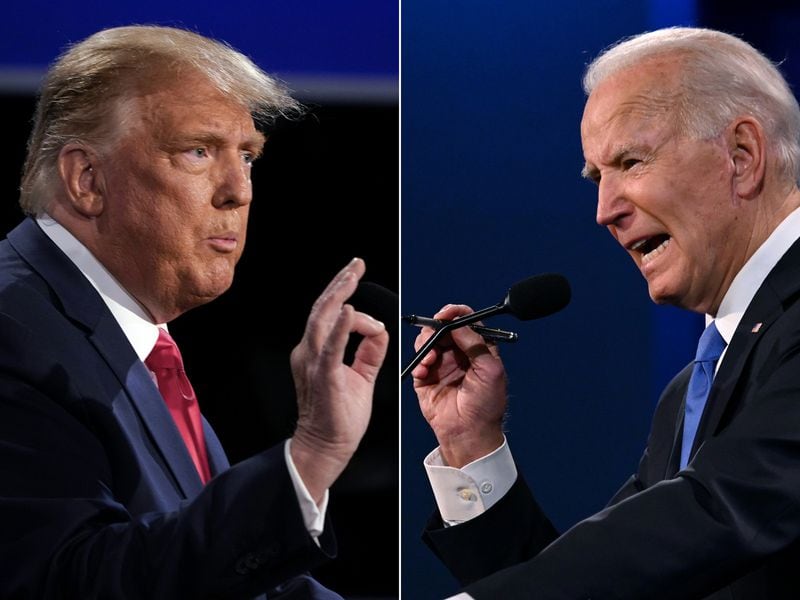 When former President Donald Trump, left, announced last year that he would make another run for the White House, many Democrats responded by rallying behind President Joe Biden. (Brendan Smialowski and Jim Watson/AFP via Getty Images/TNS)