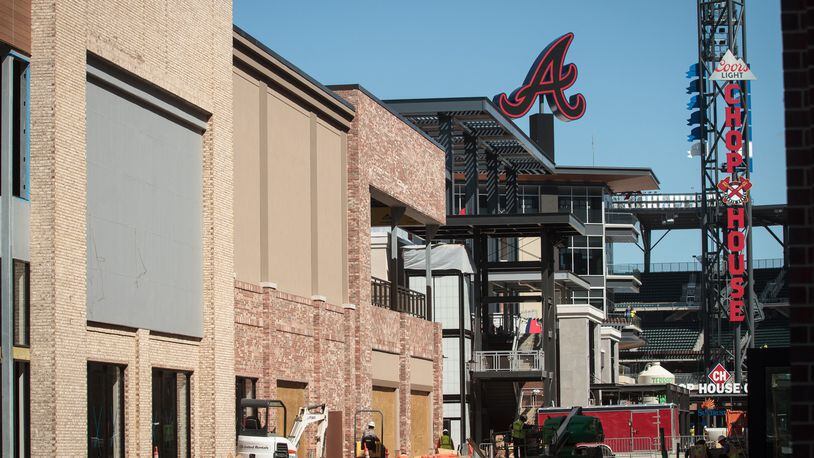 Here's what construction of the retail shops at The Battery Atlanta by the Braves' new SunTrust Park looked like Feb. 23, 2017.