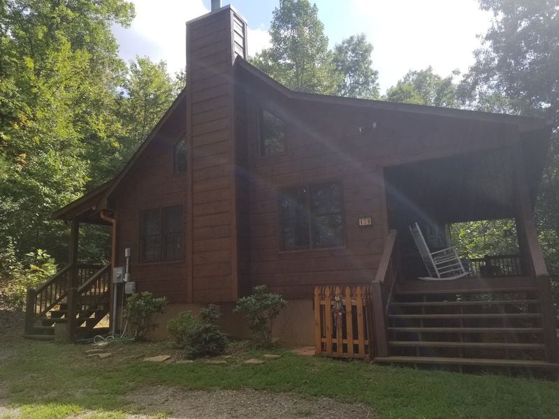 A simple and private cabin on 3 wooded acres that's close to activities.