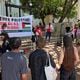 A group of demonstrators protesting Israel's war in Gaza gathered in front of The Arch entrance at the northern end of the University of Georgia's campus in Athens on Wednesday, May 1, 2024. Matt Kempner / AJC