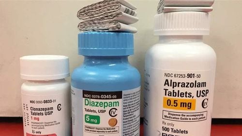 Clonazepam (traded as Klonopin), diazepam (Valium) and alprazolam (Xanax) are among the class of widely prescribed anti-anxiety medications known as benzodiazepines. Addiction treatment experts say teens are abusing the drugs and mixing them with opioids and alcohol. (The Pew Charitable Trusts/TNS)
