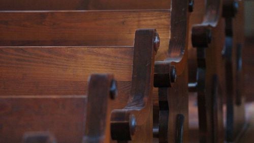 Morning light falls on the pews of a beautiful, historic church in metro Atlanta. ANDY SHARP / 2008 AJC FILE PHOTO