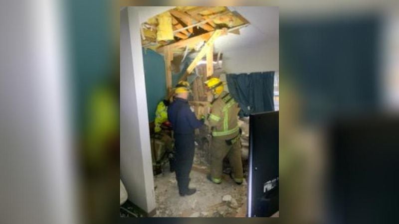 Gwinnett's Technical Rescue Team worked on stabilizing the  hotel’s structure Friday.