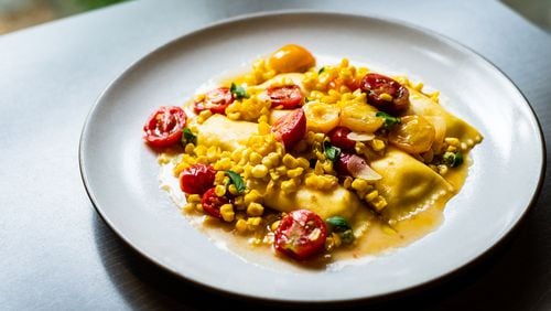 Simple Southern summer flavors combine to form a sublime ravioli dish at Floataway Cafe.