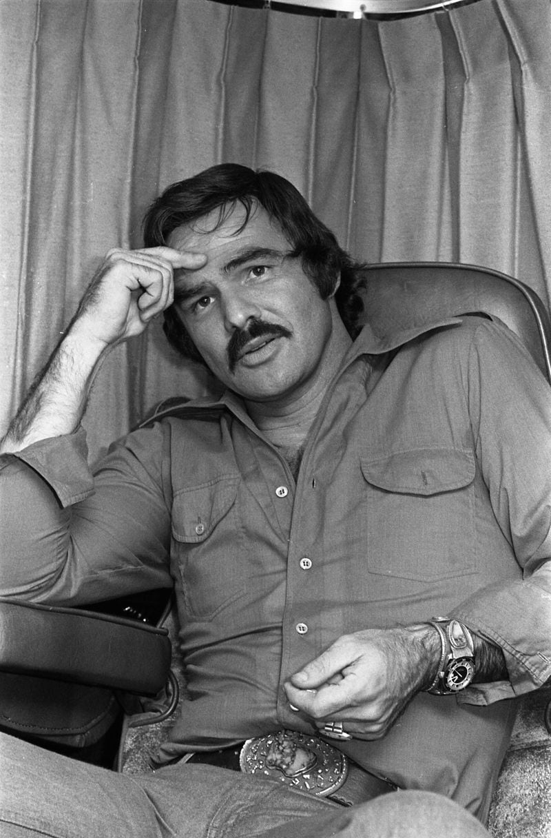 Burt Reynolds during a 1976 interview. Atlanta Journal-Constitution Photographic Archive. Photo: George Clark