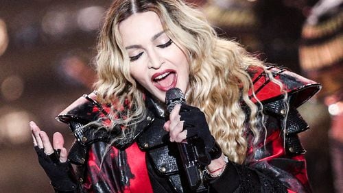 Madonna performs at the opening night of her “Rebel Heart” tour at the Bell Center on Sept. 9, 2015, in Montreal. The tour hits Philips Arena on Jan. 20. RICH FURY / INVISION / AP