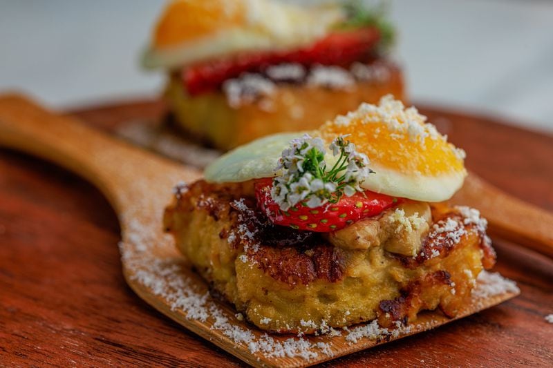 Foie gras Benedict is on the menu at Damsel, a cabaret and supper club concept at the Works in Atlanta. / Courtesy of Damsel