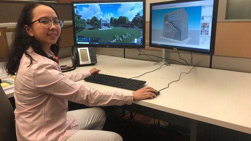 Sophia Nguyen, a senior at Maxwell High School of Technology, is working with an architectural firm on the redesign of three county schools.