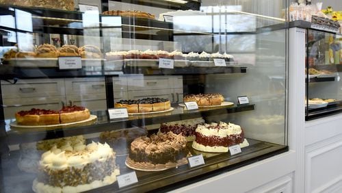 The bakery case at Bread & Butter Bakery at Marietta Square Market has plenty of ways to tempt you. RYON HORNE/RHORNE@AJC.COM