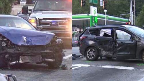 A child is in critical condition after a two-vehicle wreck in northwest Atlanta.