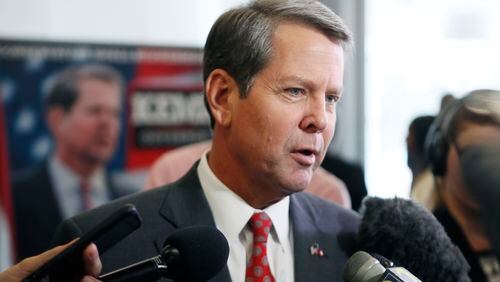 Brian Kemp believes public-private partnerships can help address Georgia's mass transit needs.  BOB ANDRES  /BANDRES@AJC.COM