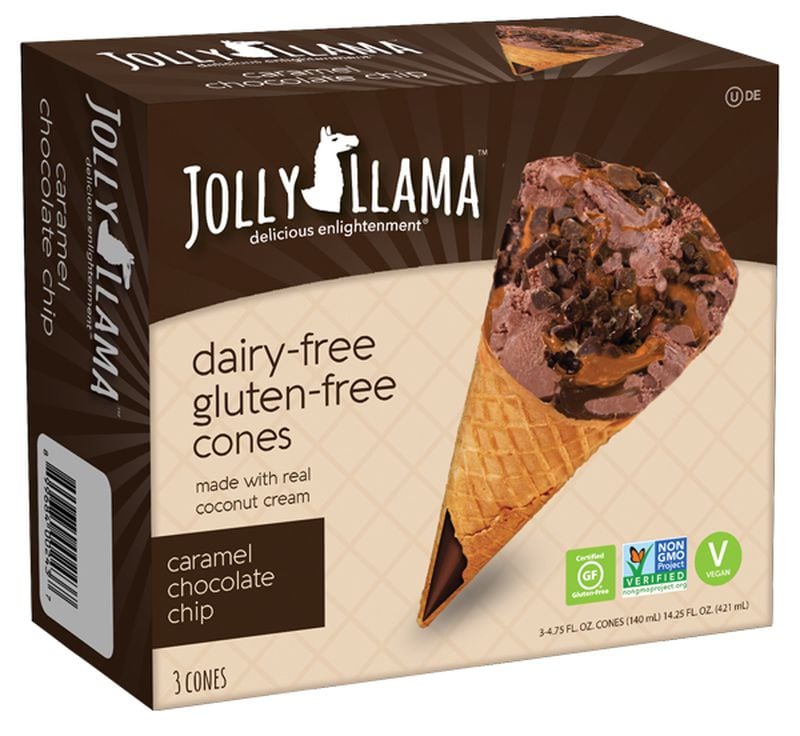 Dairy-free ice cream cones, sandwiches and sorbet from Jolly Llama. Courtesy of Casper’s Ice Cream