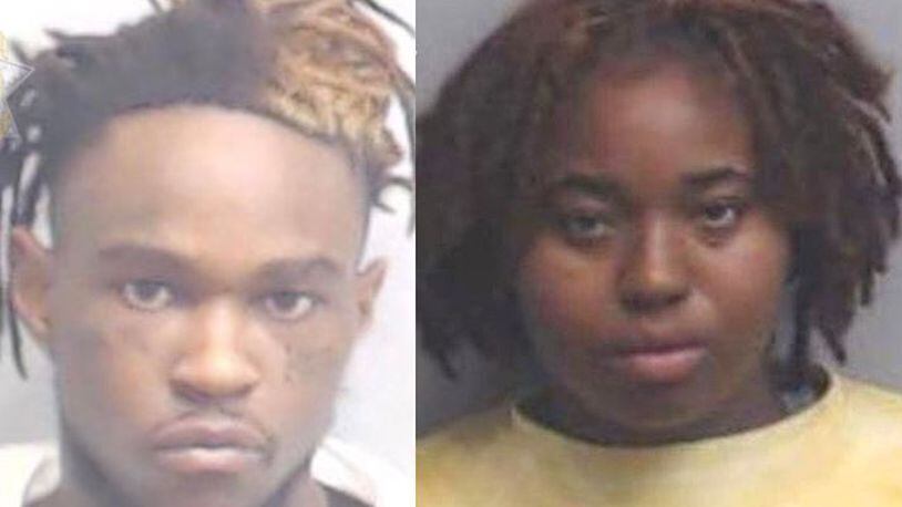 Dequasie Little (left) and Sharice Ingram, both 22, have been charged with murder and aggravated assault in the death of 6-month-old Grayson Fleming-Gray.
