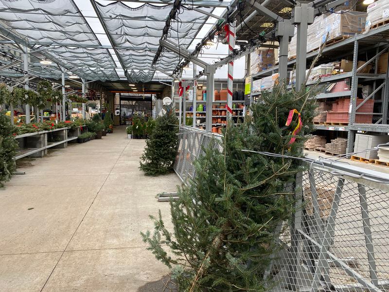 Supplies of Christmas trees were dwindling at a Home Depot location in metro Atlanta.