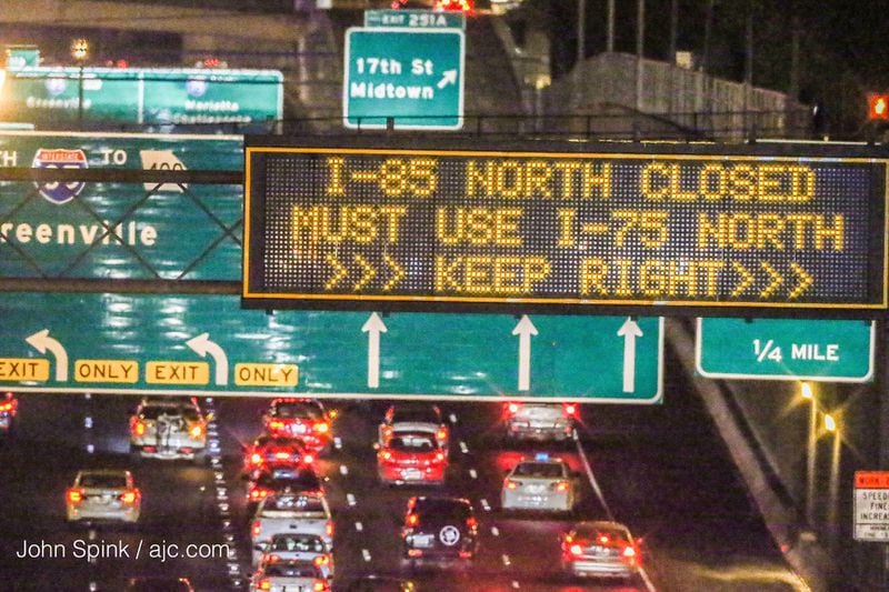 I-85 will likely will be shut down for several months. JOHN SPINK / JSPINK@AJC.COM