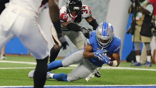 In one of the most unusual endings in NFL history, the Falcons improved to 3-0 with a 30-26 victory over the Detroit Lions Sept. 24. Here’s Brian Poole touching down  Detroit wide receiver Golden Tate at the 1-yard line.