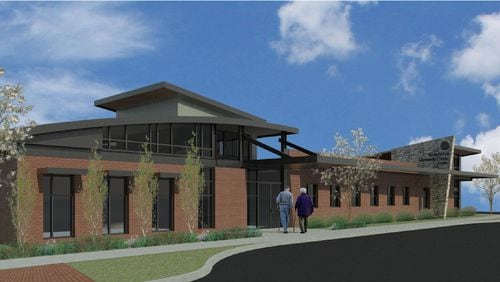A conceptual drawing shows the North DeKalb Senior Center, which opened in Chamblee on Thursday. Credit: Lyman Davidson Dooley Inc.