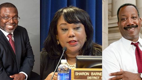 The candidates in the DeKalb County Board of Commissioners District 4 race are Lance Hammonds, a sales manager; Commissioner Sharon Barnes Sutton; and Steve Bradshaw, a business development manager. Voters in the district covering the Stone Mountain area will decide the race in the May 24 Democratic primary election.