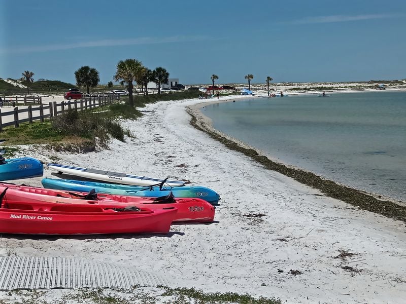 Watercraft rentals and beach supplies are available next to the boat ramp inside T.H. Stone Memorial St. Joseph Peninsula State Park near Cape San Blas.
Courtesy of Blake Guthrie