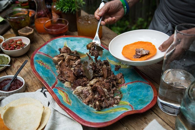 Taqueria del Sol’s Eddie Hernandez combines brisket and beef cheeks in a slow cooker for his barbacoa, Mexico’s signature style of barbecue. CONTRIBUTED BY ANGIE MOSIER