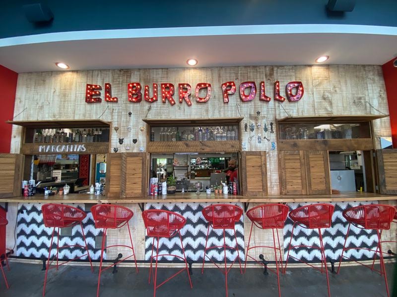 El Burro Pollo at the Collective Food Hall is a spinoff of chef Hector Santiago’s burrito pop-up of the same name. Ligaya Figueras/ligaya.figueras@ajc.com