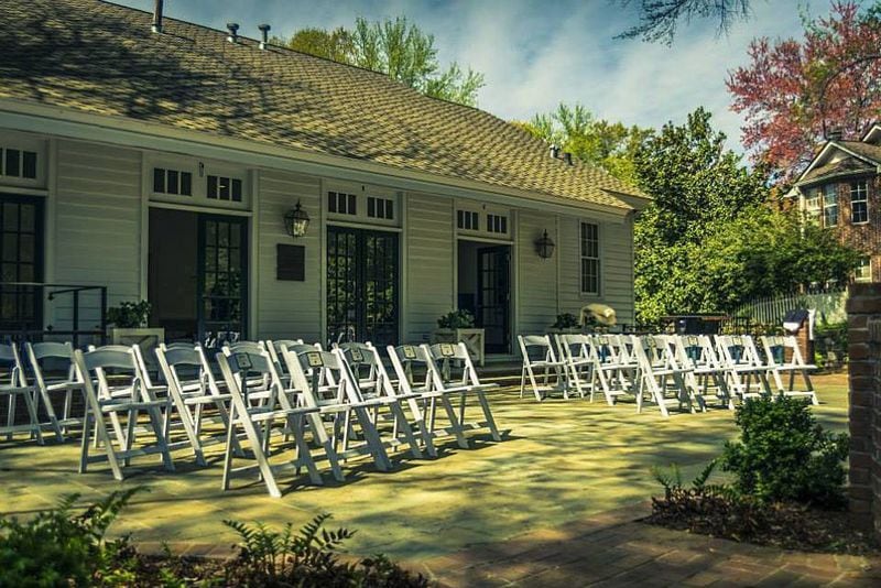 The Mary Gay House is tucked into downtown Decatur and is a historic space for an intimate outdoor and indoor wedding.
