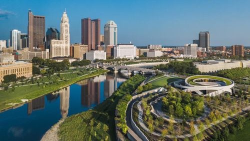 Located in downtown Columbus on 7 acres of land along the banks of the Scioto River, the National Veterans Memorial and Museum was designed by Allied Works Architecture. (Brad Feinknopf/OTTO 2018)